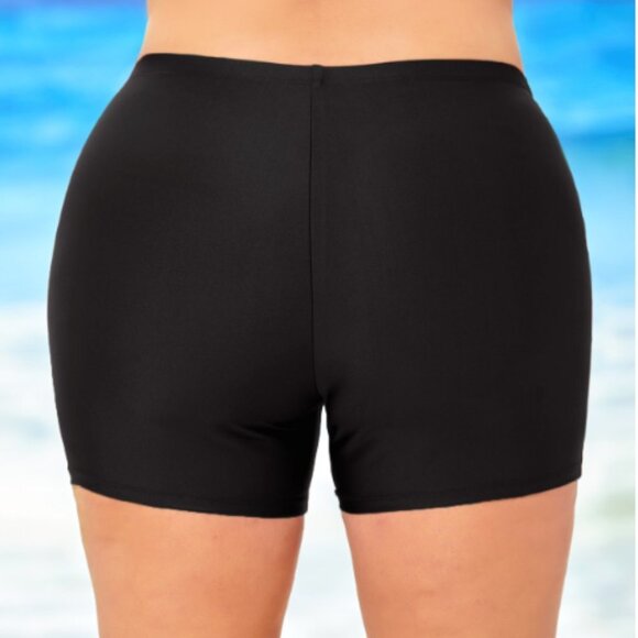 Rotita NWT High Waisted Black Swimwear Shorts - Picture 2 of 5